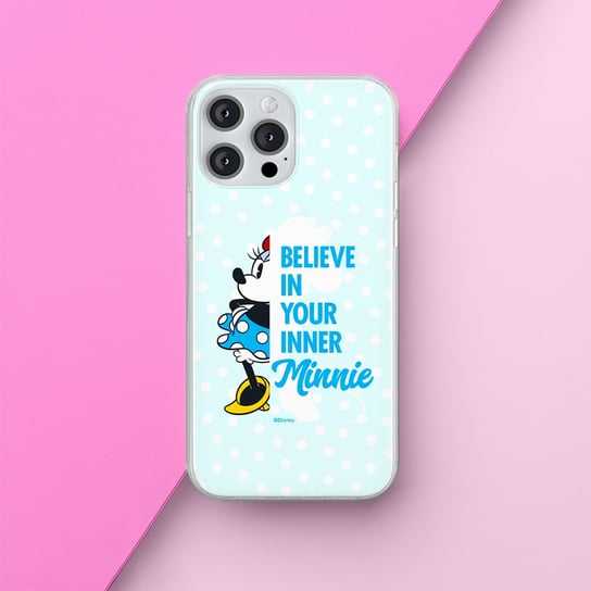 Etui Minnie 047 Disney Nadruk pełny Niebieski Producent: Samsung, Model: S23 ULTRA Inna marka