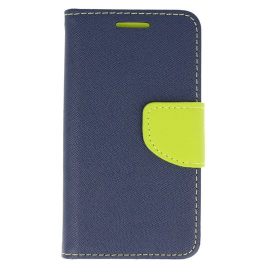 Etui MOTOROLA MOTO E20 / E30 / E40 Fancy Case Portfel z Klapką granatowo-limonkowe Nemo