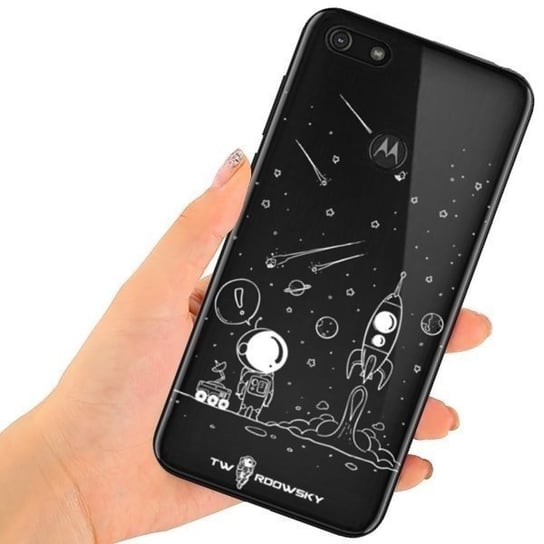 Etui Motorola Moto E6 Play Twardowsky Space +Szkło TWARDOWSKY