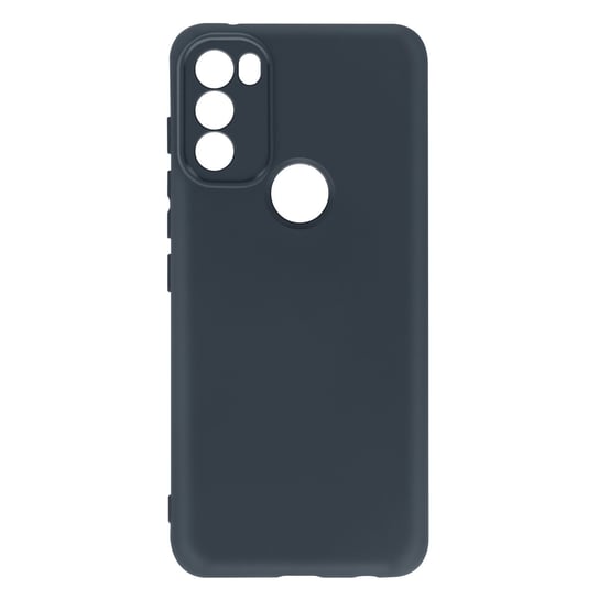 Etui Motorola Moto G71 5G Silikonowe Półsztywne Miękkie W Dotyku Wykończenie Granatowe Avizar