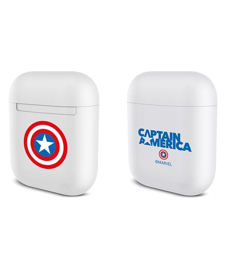 Etui na Airpods Kapitan Ameryka 001 Marvel Biały Kapitan Ameryka