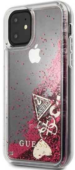 Etui na Apple iPhone 11 GUESS Hard Case Glitter Hearts GUESS