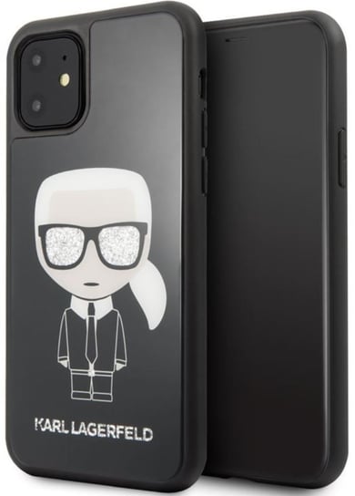 Etui na Apple iPhone 11 KARL LAGERFELD Double Layer Glitter Tempered Glass Karl Lagerfeld