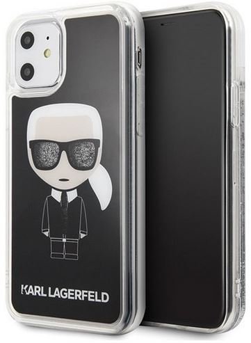 Etui na Apple iPhone 11 KARL LAGERFELD KLHCN61ICGBK Iconic Glitter Karl Lagerfeld