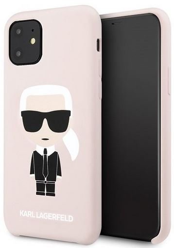 Etui na Apple iPhone 11 KARL LAGERFELD KLHCN61SLFKPI Silicone Iconic Karl Lagerfeld