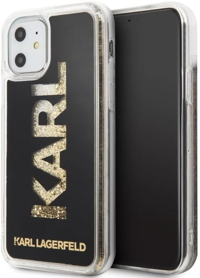 Etui na Apple iPhone 11 KARL LAGERFELD Logo Karl Liquid Glitter Karl Lagerfeld
