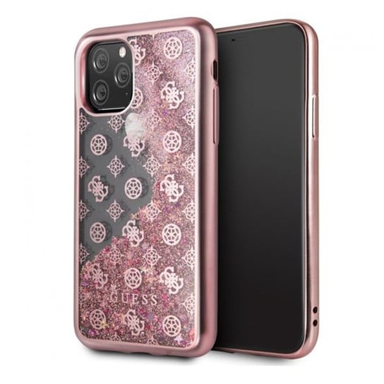 Etui na Apple iPhone 11 Pro GUESS 4G Peony Liquid Glitter GUESS