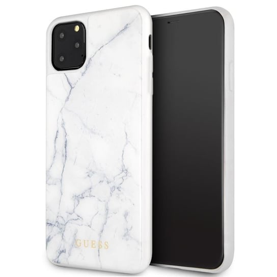 Etui na Apple iPhone 11 Pro Max GUESS Marble Tempered Glass Hardcase GUESS