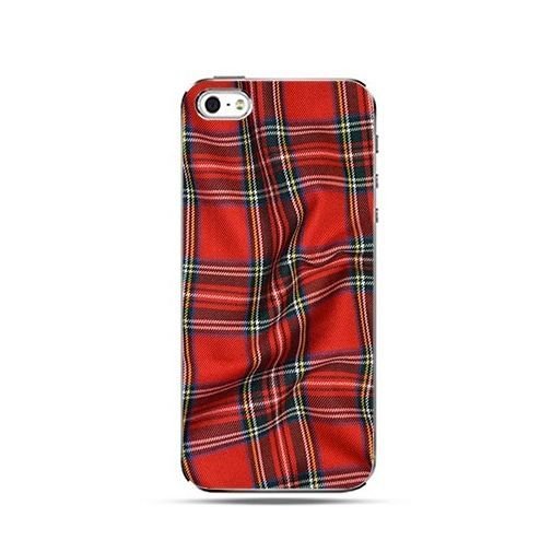 Etui na Apple iPhone 5/5s ETUISTUDIO Czerwona Krata EtuiStudio