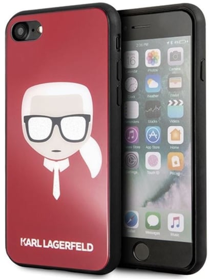 Etui na Apple iPhone 7/8 KARL LAGERFELD Karl's Head Double Layers Glitter Case Karl Lagerfeld