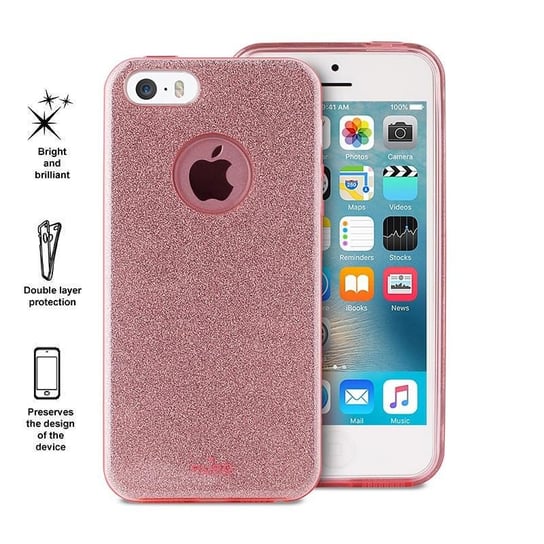 Etui na Apple iPhone SE/5S/5 PURO Glitter Shine Cover Puro