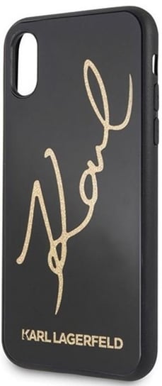 Etui na Apple iPhone Xs/X KARL LAGERFELD Double Layers Glitter Signature Case Karl Lagerfeld