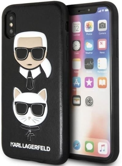 Etui na Apple iPhone XS/X KARL LAGERFELD Embossed Case Karl & Choupette Karl Lagerfeld