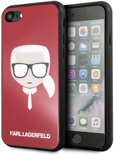 Etui na Apple iPhone Xs/X KARL LAGERFELD Karl's Head Double Layers Glitter Case Karl Lagerfeld