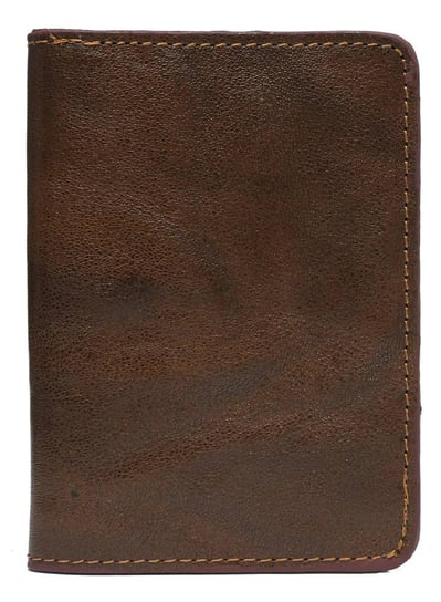 Etui na dokumenty brązowe ze skóry naturalnej pionowe bez zapięcia kieszonka na suwak eleganckie na prezent Inna marka