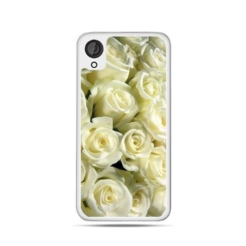 Etui na HTC Desire 820 ETUISTUDIO Białe róże EtuiStudio