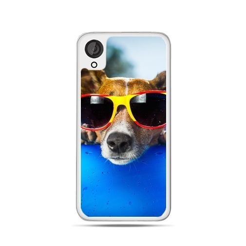 Etui na HTC Desire 820 ETUISTUDIO Pies w kolorowych okularach EtuiStudio