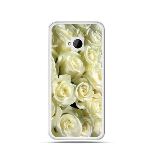 Etui na HTC One M7, Białe róże EtuiStudio