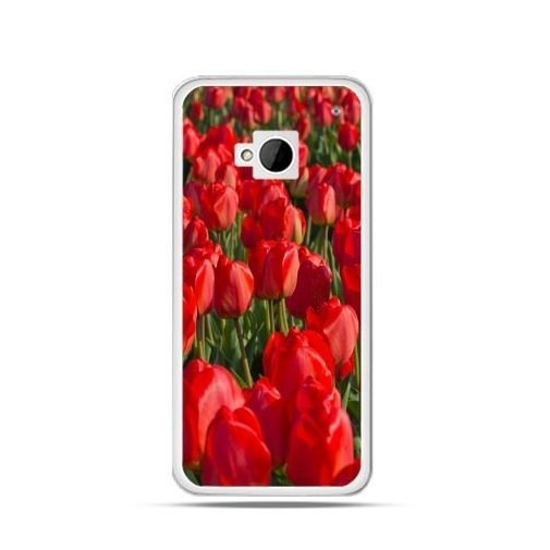 Etui na HTC One M7, Czerwone tulipany EtuiStudio
