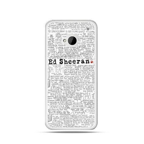 Etui na HTC One M7, Ed Sheeran białe poziome EtuiStudio