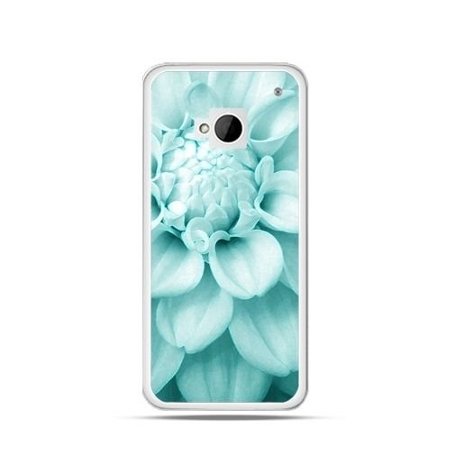 Etui na HTC One M7, Niebieski kwiat dalii EtuiStudio