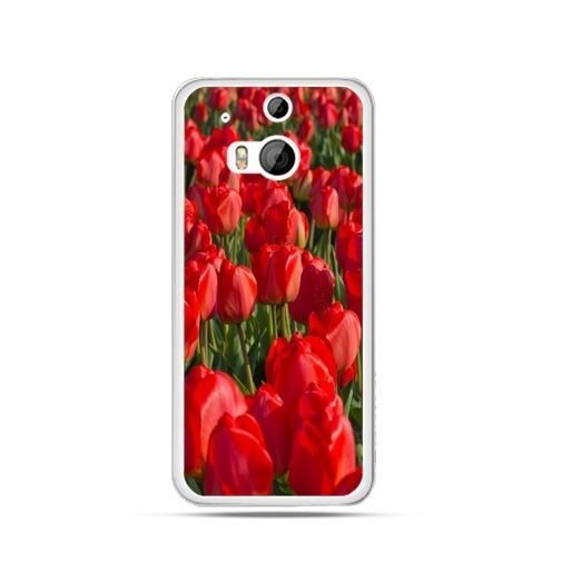 Etui na HTC One M8, Czerwone tulipany EtuiStudio