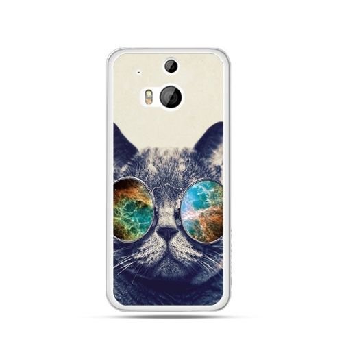 Etui na HTC One M8, Kot w tęczowych okularach EtuiStudio