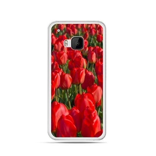 Etui na HTC One M9, Czerwone tulipany EtuiStudio