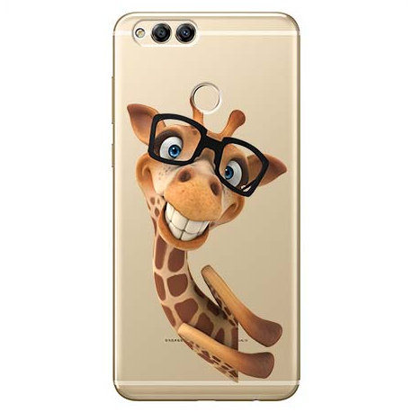 Etui na Huawei Honor 7X, Wesoła żyrafa w okularach EtuiStudio