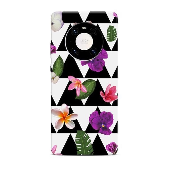 Etui na Huawei Mate 40 CASEGADGET Kwiaty w trójkąty CaseGadget