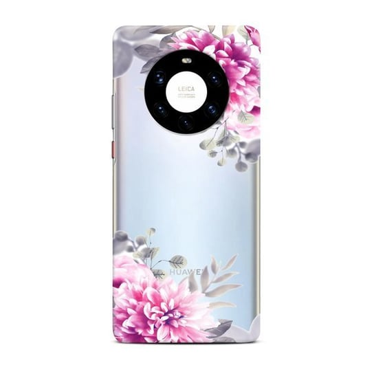 Etui na Huawei Mate 40 Pro CASEGADGET Białe Kwiaty CaseGadget