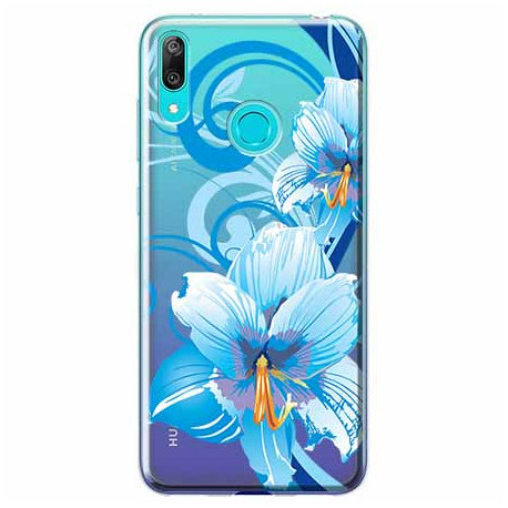 Etui na Huawei P Smart 2019, niebieski kwiat północy EtuiStudio