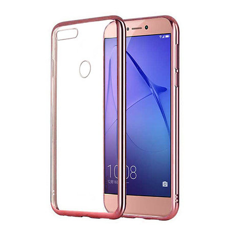 Etui na Huawei P Smart, silikonowe, platynowane SLIM, różowy EtuiStudio
