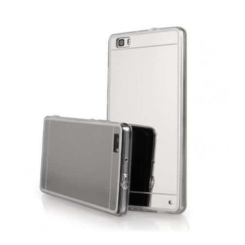 Etui na Huawei P8 mirror, lustro silikonowe, lustrzane TPU, srebrne EtuiStudio