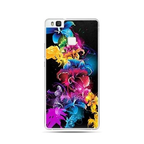 Etui na Huawei P9 Lite, kolorowe ciemne kwiaty EtuiStudio