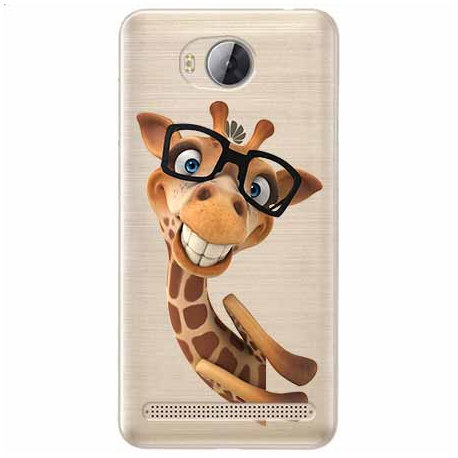 Etui na Huawei Y3 II, Wesoła żyrafa w okularach EtuiStudio