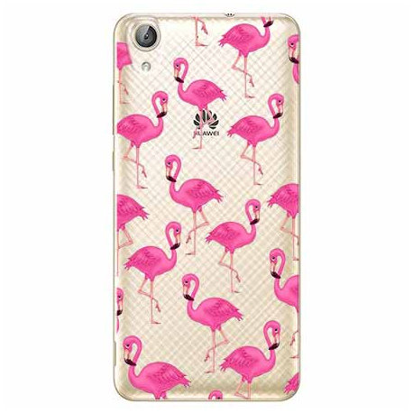 Etui na Huawei Y6 II, różowyowe flamingi EtuiStudio