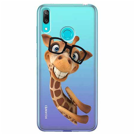 Etui na Huawei Y7 2019, Żyrafa w okularach EtuiStudio