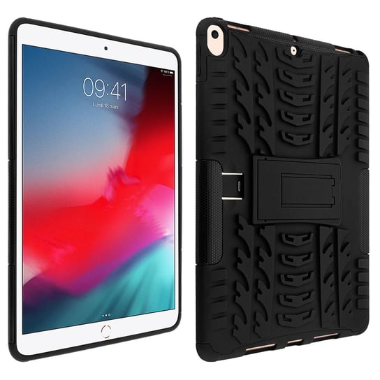 Etui na iPada Air 2019 i iPada Pro 10.5 Silikon i podstawka z poliwęglanu Czarny Avizar