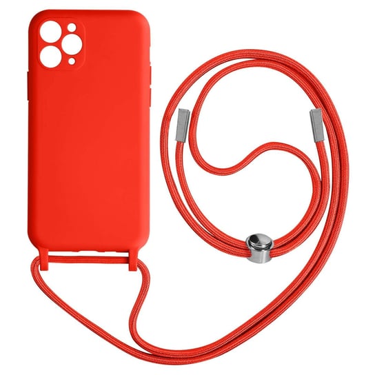 Etui na iPhone 11 Pro Max Lanyard 80 cm – czerwone Avizar
