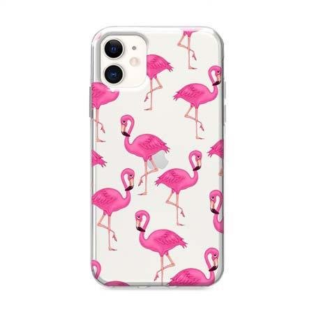 Etui na iPhone 12 Mini - Różowe flamingi. EtuiStudio