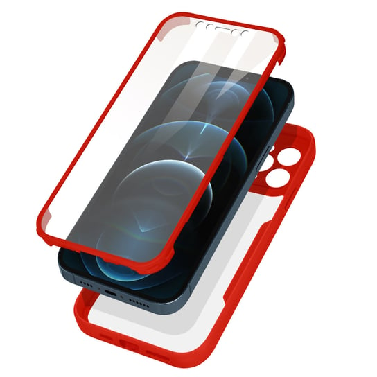 Etui Na Iphone 12 Pro Max Plexiglas Back I Polymer Front Czerwone Avizar