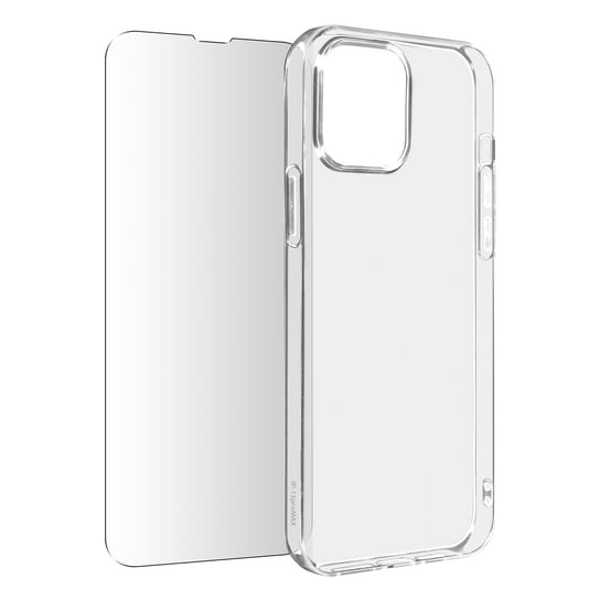 Etui na iPhone 13 Mini Silikonowe Miękkie szkło hartowane 9H przezroczyste Avizar
