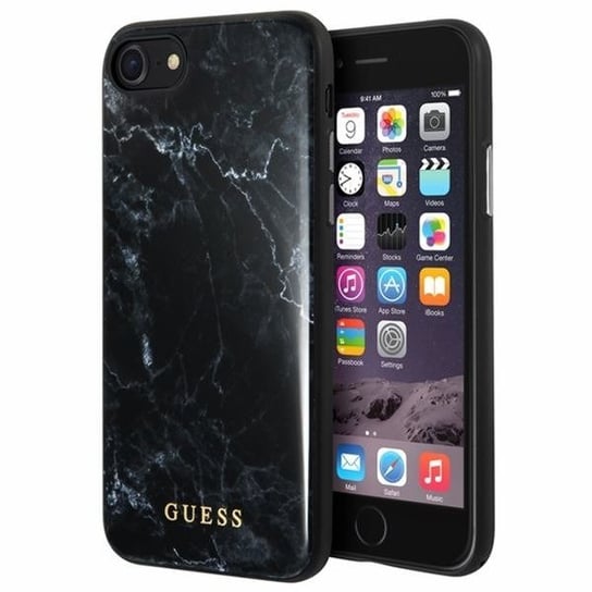 Etui na iPhone 8/7 GUESS Marble Tempered Glass Hardcase GUESS