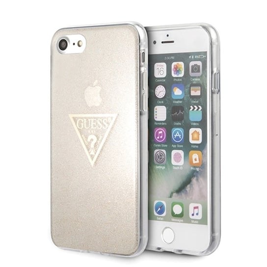 Etui na iPhone 8/7 GUESS Solid Glitter Triangle GUESS