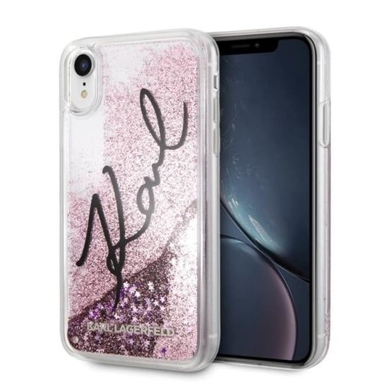 Etui na iPhone XR KARL LAGERFELD Signature Glitter Case Karl Lagerfeld