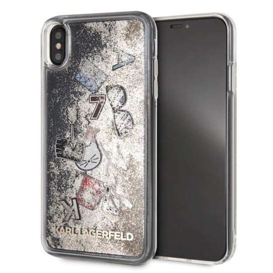 Etui na iPhone Xs Max KARL LAGERFELD Liquid Glitter Case Karl Lagerfeld