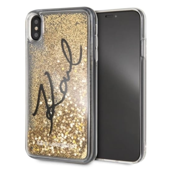 Etui na iPhone Xs Max KARL LAGERFELD Signature Glitter Case Karl Lagerfeld