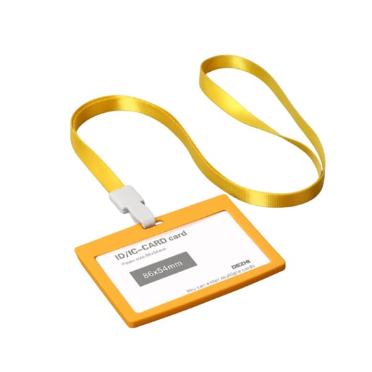 Etui na kartę ID / Identyfikator ze smyczą Reap POMARAŃCZOWY Reap