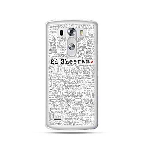 Etui na LG G3, Ed Sheeran białe poziome EtuiStudio